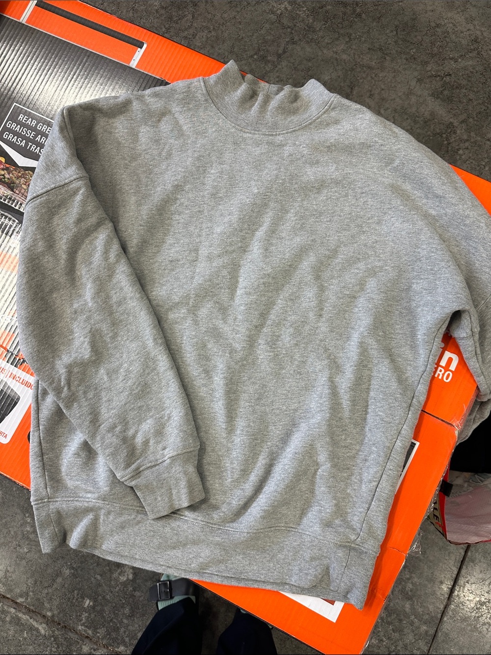 Reformation Mock Neck Sweater - Gray